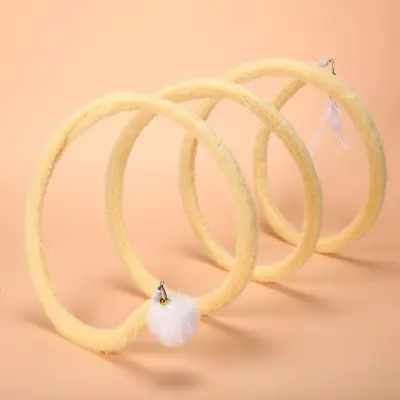 Foldable Plush Cat Tunnel Toy, Self-Play Interactive Tunnel, Scratch and Bite Resistant - 8