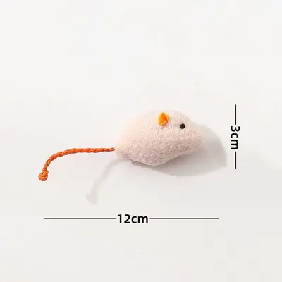 Plush Mouse Set Cat Toy, Feather, Scratch and Bite Resistant - 12