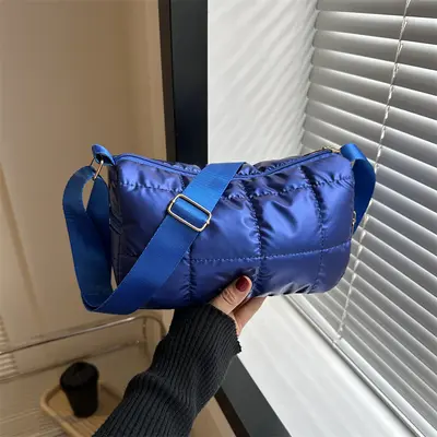 Baumwoll-Schultertasche Damen klein quadratisch - 5