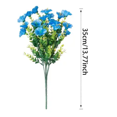 Simulated Eucalyptus and Morning Glory Artificial Flower Bouquet - 11
