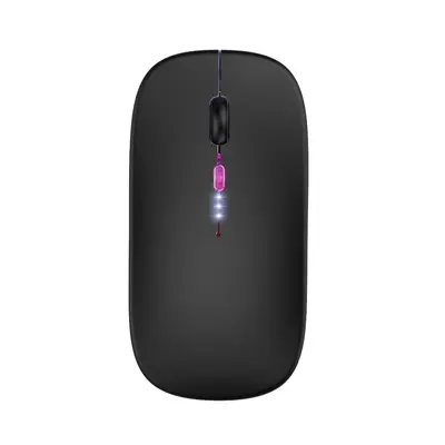 Factory Stock Wholesale Multi-color Wireless Mouse with Charging, Illumination and Battery Display for Notebook, Desktop and Tablet