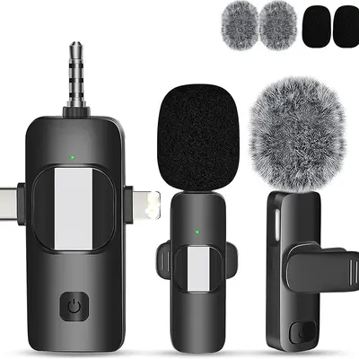 K1K9pro kablosuz yaka mikrofonu dış mekan cep telefonu canlı yayın mikrofonu mini gürültü azaltma yaka mikrofonu