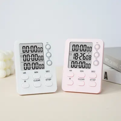 Magnetic Kitchen Timer, Multiple Timer and Work Time Management Tool - 4