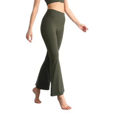 Yoga flare pantolon kadın, yüksek bel, inceltici, yumuşak
