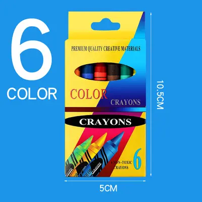 Çocuk boyama mum boya seti 6 renk 8 renk 12 renk 24 renk yaratıcı DIY grafiti yağlı pastel boyama boya kalemi - 7