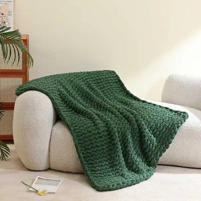 Bohemian Knitted Camping Blanket, Thick Sofa Throw - 10