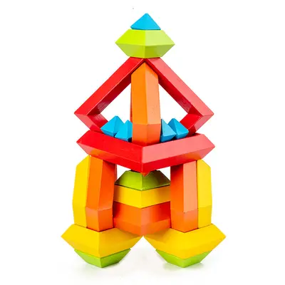 Educational Stacking Pyramid Diamond Blocks for Children - 3