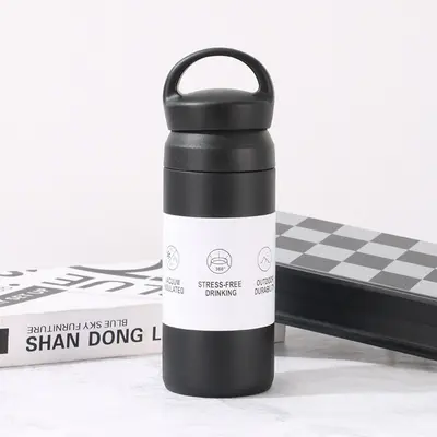 日式简约元素杯304不锈钢茶水分离保温杯原宿风真空带盖礼品水杯 - 12