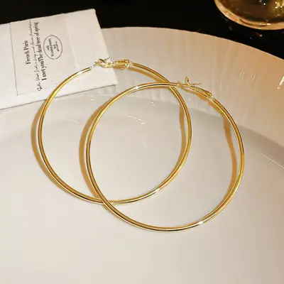 Silbernadel-Kreisohrring, minimalistisches Design - 11