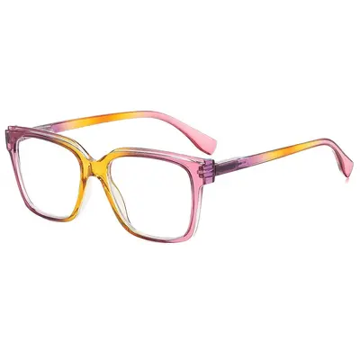 Large Frame Reading Glasses, Gradient Colour Frame, Resin Lenses - 9
