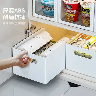 Storage box, deep cabinet organizer, right angle design