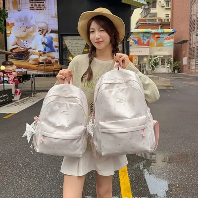 Korean Style Large Capacity Girls' High School Backpack - 2
