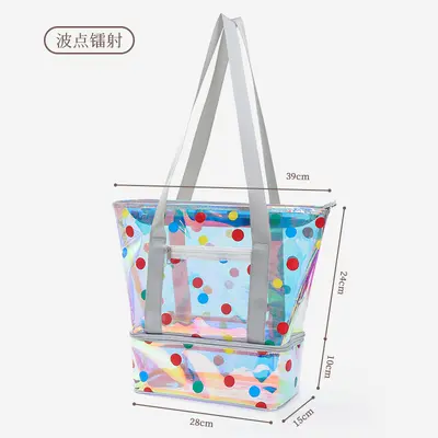 Bunte Strandtasche, wasserdichte Schwimm-Aufbewahrungstasche - 9
