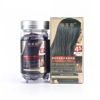 3% Moroccan Argan Oil Hair Care Softgel Capsules, Repairing Leave-In Hair Oil