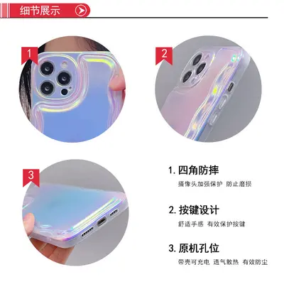 iPhone 13 kılıfı, lazer renk değiştirim, koruyucu kapak