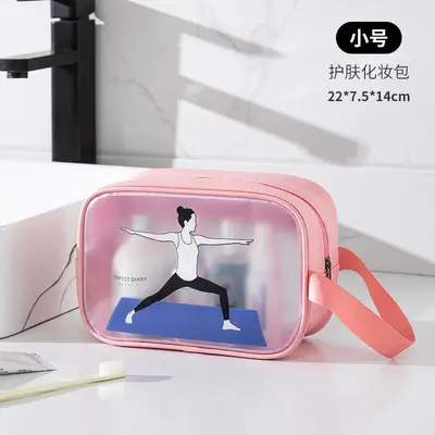 Large capacity makeup bag with dry wet separation - 12