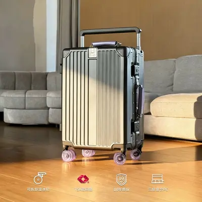 Factory Wholesale Price 2026 New Roller Skate Wheels Carry-On Luggage 24-inch Travel Suitcase 28-inch Aluminum Frame Password Suitcase - 9