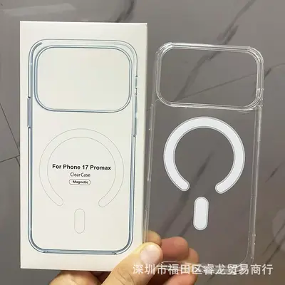 Apple 17promax şeffaf manyetik telefon kılıfı için uygun iphone duo koruyucu kapak 18pro düşmeye karşı koruma 17pm