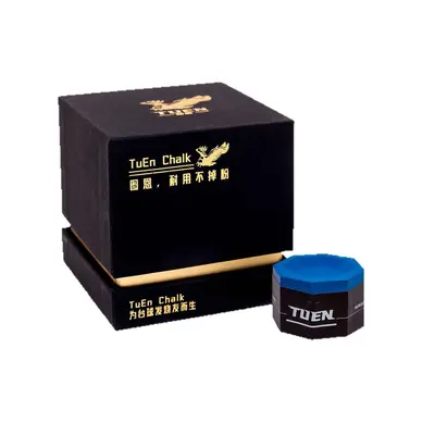 Tuen Octagonal Billiard Chalk, Professional Chocolate Powder, Mid-8 - 6