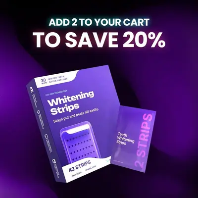 跨境牙贴Purple Teeth Whitening Strips紫色美白牙贴片美牙贴