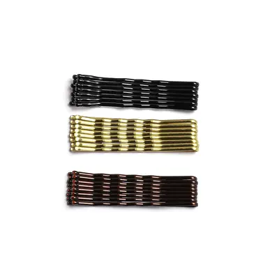 50-Piece Pack Simple Black Hair Clips, Straight Bobby Pins and Side Clips