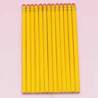 2B Pencils for Exams and Sketching, HB with Eraser Tip, Primary School Grade 1 - 8