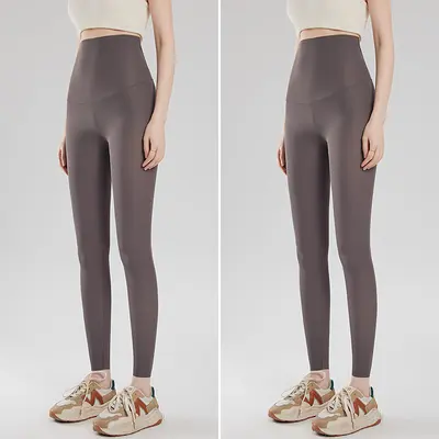 Damen ultradünne Leggings hohe Taille Eisseide Sonnenschutz - 13