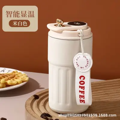 Smarter isolierter Kaffeebecher aus 316er Edelstahl, tragbar - 7
