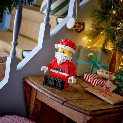 Sınır ötesi uyumlu Lego 40820 Noel Baba büyük boy Noel Baba yapı taşı minifigür oyuncak