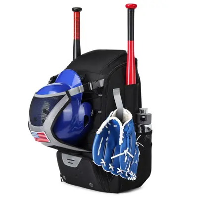 American Baseball Backpack, Large Capacity Softball Equipment Bag - 6
