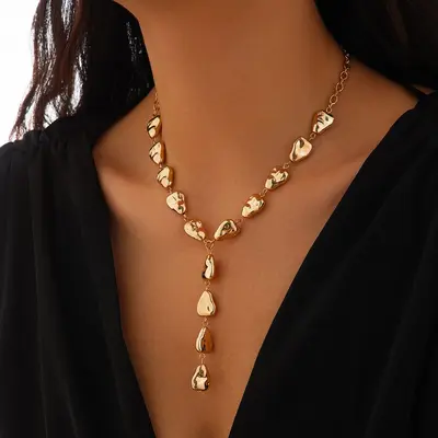 Grenzüberschreitender Schmuck Nischenentwurf Luxusschmuck für Frauen Barock unregelmäßiges Halsband Schlüsselbein-Kette Halsketten-Zubehör