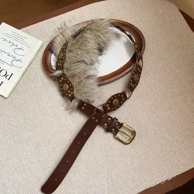 Leder-Elastikgürtel, schlichtes Design, edles Taillenaccessoire - 9