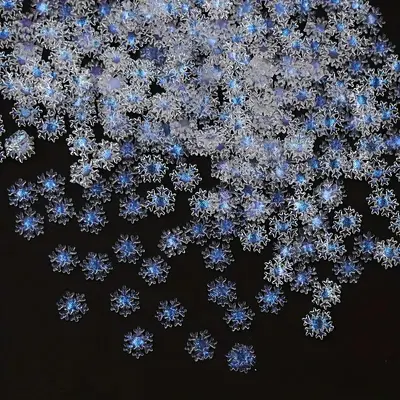 Transparent Snowflake Nail Decoration 8mm Resin