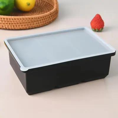 Factory Direct Supply Large Silicone Ice Cube Tray with Lid 3-Hole DIY Creative Three-Compartment Ice Mold Snow Kitchen Ice Maker Mold - 9