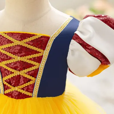 Mädchen-Prinzessinnenkleid Schneewittchen für Kleinkinder und Kinder
