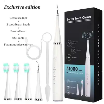 Portable Home Dental Cleaner, Five-Level Tartar and Stain Removal Set - 1
