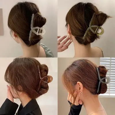 Large shark hair clip for women, premium hair clip for the back of the head, wholesale hair accessory with DIY base clip.