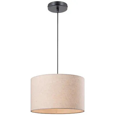 Modern Minimalist Fabric Shade Pendant Light, Linear Single Head