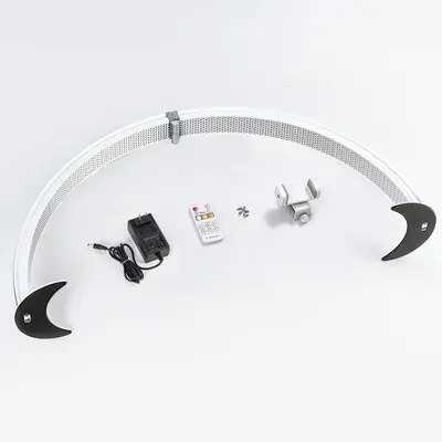 Faltbare Halbmond-Schönheitsleuchte, schattenfreie Tischlampe, tragbar