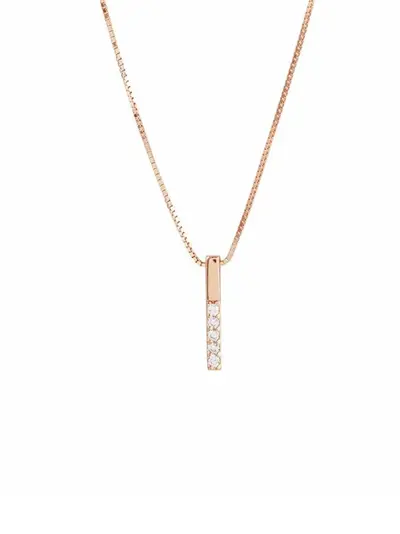 925er Silberhalskette, Damen, Minimalistisch, Rosegold - 6
