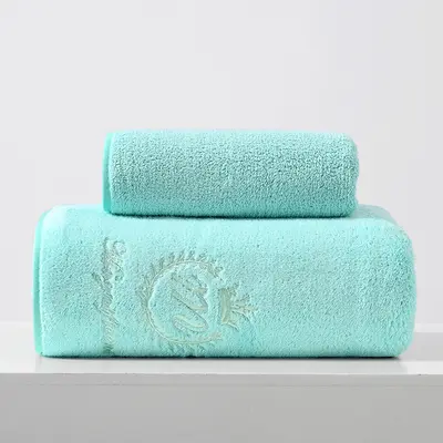 Yetişkin Kalın Su Emici Havlu Banyo Havlusu Seti Yumuşak El Hissi Yeni Model Ev Kullanımı Mercan Polar 3D Baskılı Banyo Havlusu - 11
