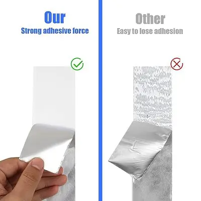 Aluminum Foil Duct Tape, Silver, High-Temperature HVAC Tape