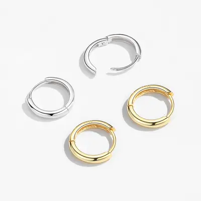 Sterling Silver Women Earrings Round Hoops 2025