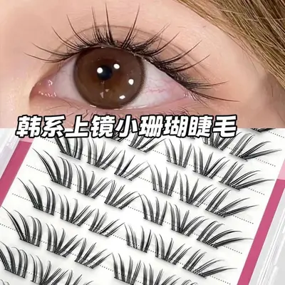 Natural Camellia False Eyelashes, Single Cluster, for Beginners - 7