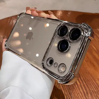适用苹果17手机壳四角防摔气囊 iPhone 17 Pro电镀保护套厂家直销 - 7