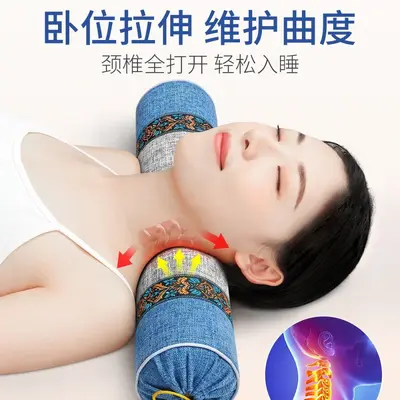 Buckwheat shell cervical pillow with massage function