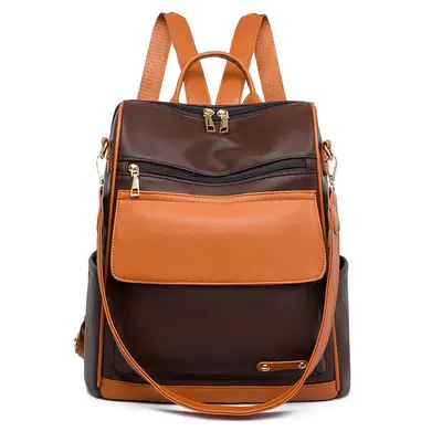 Damenrucksack mit großem Fassungsvermögen, PU-Leder - 8