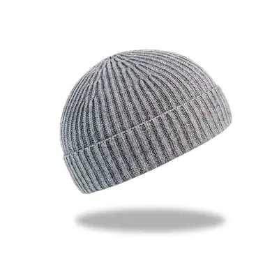 Herren Strickmütze, kurz, helmtauglich, einfarbig, warm