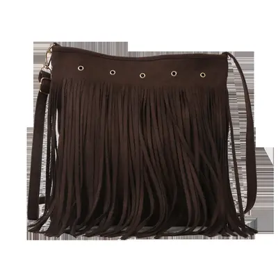 Boho-Umhängetasche mit Quasten und großem Fassungsvermögen - 6