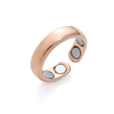 AliExpress cross-border popular dual magnetic ring, metal shiny creative jewelry, Europe and America open-ended couple rings, accessories - 10
